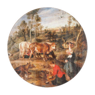 Tabla De Cortar Peter Paul Rubens Lecheras con ganado en un terren