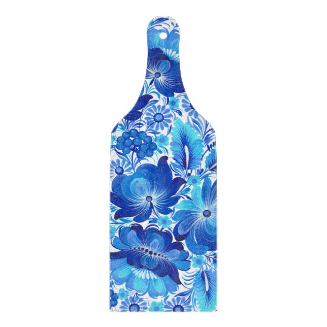 Tabla De Cortar Petrikivka Ukrainian traditional folk art.  (Anverso)