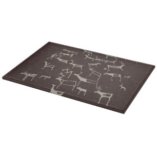 Tabla De Cortar Petroglifo Rupestre Caza Antigua de Ciervos Europe