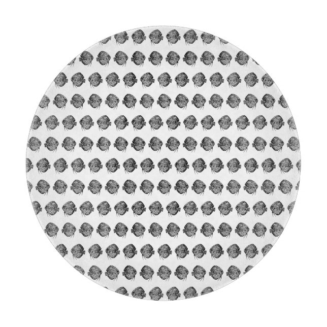 Tabla De Cortar Pez monocromo (Anverso)