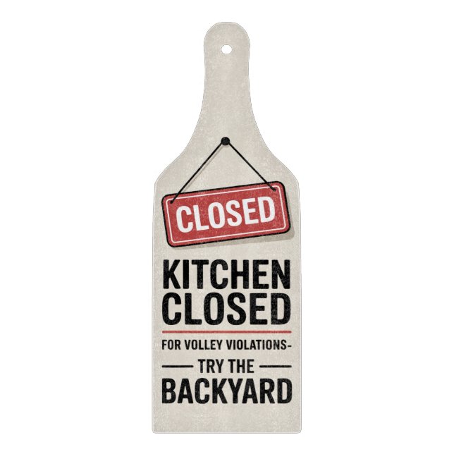 Tabla De Cortar Pickleball Funny kitchen closed sign (Anverso)