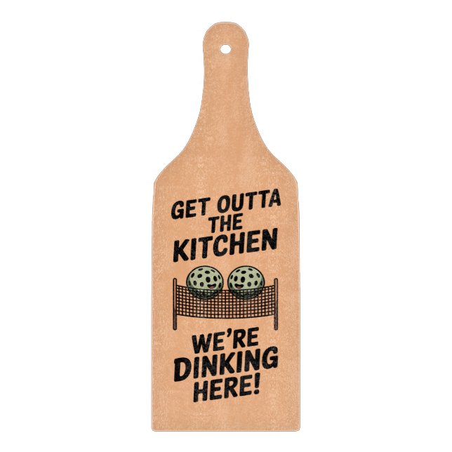 Tabla De Cortar Pickleball Kitchen Zone Warning Sign Cutting Board (Anverso)