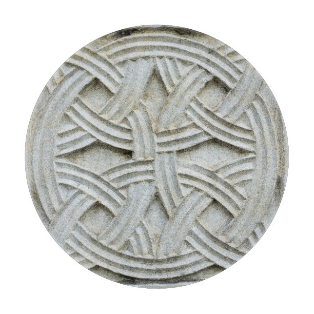 Tabla De Cortar Piedra cristiana tallando patrón antiguo (Anverso)