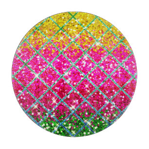 Tabla De Cortar Piel de serpiente rosa purpurina