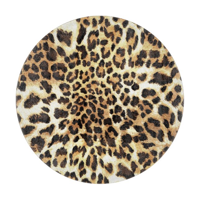 Tabla De Cortar Piel leopardo, diseño de patrones impecable. (Anverso)