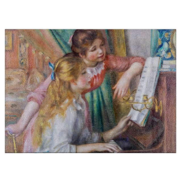 Tabla De Cortar Pierre Auguste Renoir - Jóvenes Chicas en el piano (Anverso)