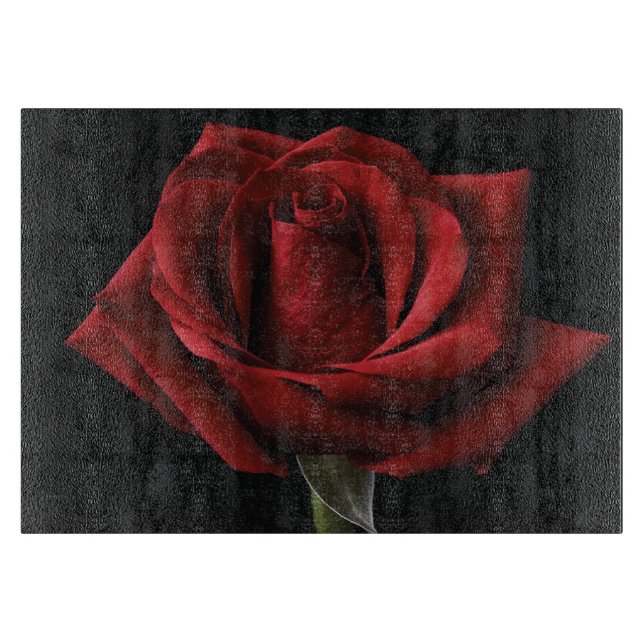 Tabla De Cortar Pilar de lanzamiento de rosa roja (Anverso)