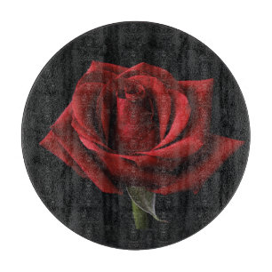Tabla De Cortar Pilar de lanzamiento de rosa roja