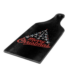 Tabla De Cortar Piloto del árbol de Navidad del avión