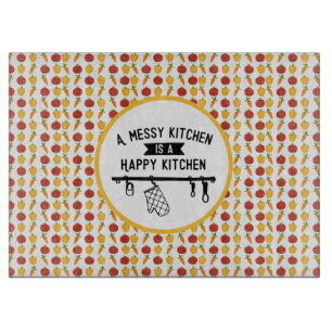 Tabla De Cortar Pimientas De Regalo De Cocina Desordenada Es Una C
