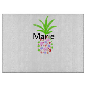 Tabla De Cortar Piña simple colorida agregar nombre personalizado