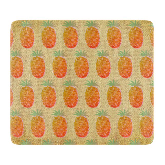 Tabla De Cortar Piña Tropical Boho (Anverso)