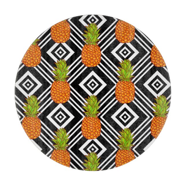 Tabla De Cortar Piñas geométricas (Anverso)