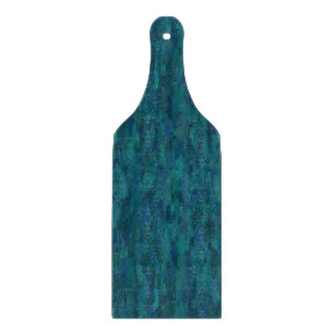 Tabla De Cortar Pinceladas Impresionistas, Azul Marino, Verde Azul