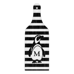Tabla De Cortar Pingüino y rayas
