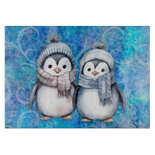 Tabla De Cortar Pingüinos de color azul invernal escarvan Gorras