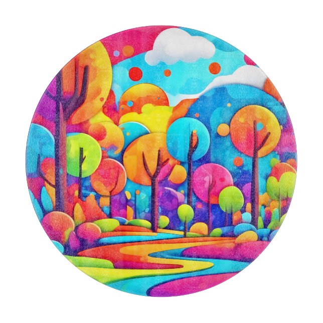 Tabla De Cortar Pink Beach Sky (Anverso)