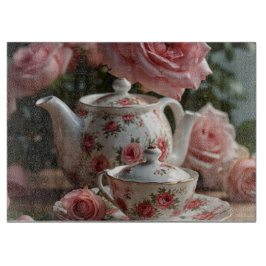 Tabla De Cortar Pink Cabbage Rose Tea