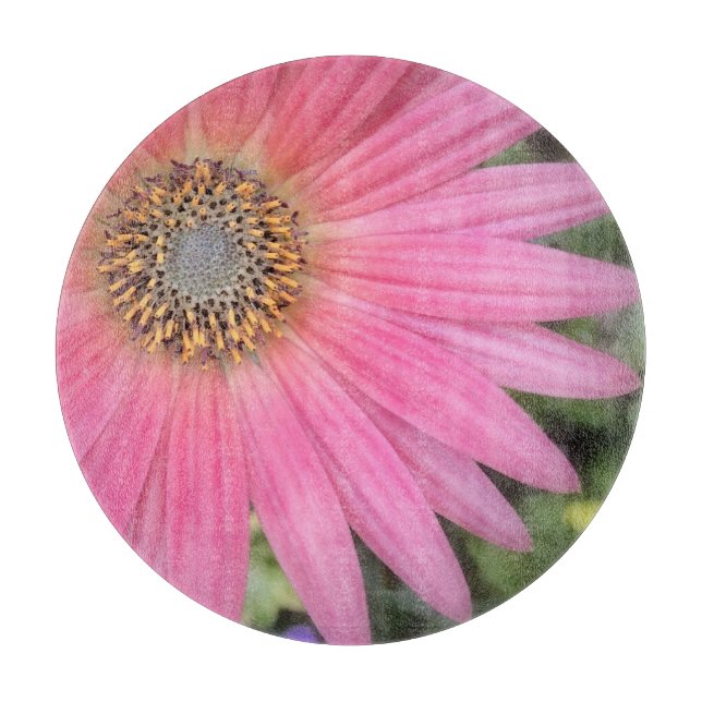 Tabla De Cortar Pink Gerbera Daisy Cutting Board (Anverso)
