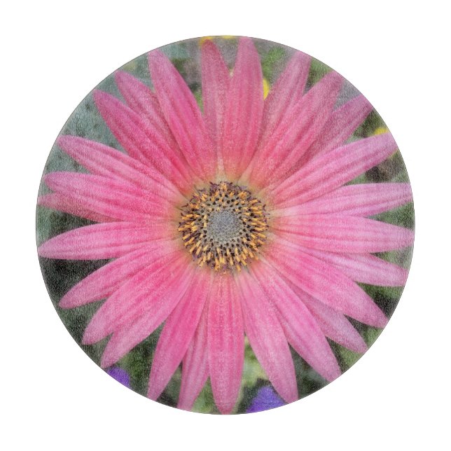 Tabla De Cortar Pink Gerbera Daisy Cutting Board (Anverso)