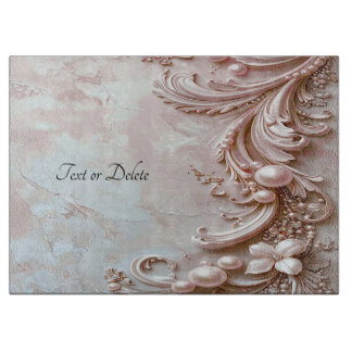 Tabla De Cortar Pink Ornate Pearl and Floral Cutting Board