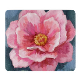 Tabla De Cortar Pink Peony Flower Watercolor Floral