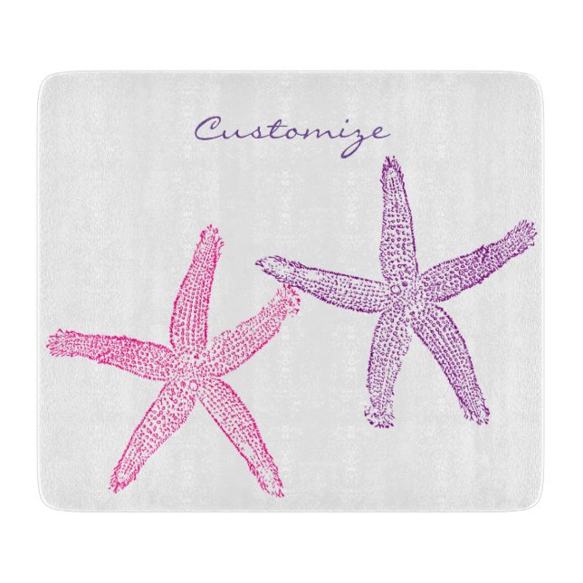 Tabla De Cortar Pink Purple Starfish Thunder_Cove (Anverso)