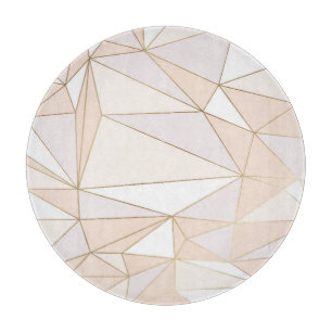 Tabla De Cortar Pink Rosegold: Resumen de lujo geométrico