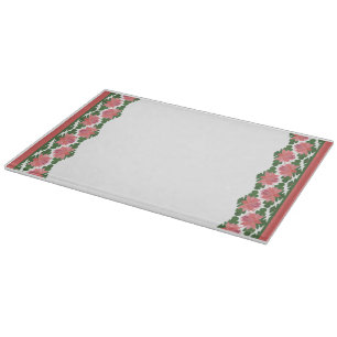 Tabla De Cortar Pink Water Lilies Glass Chopping Board