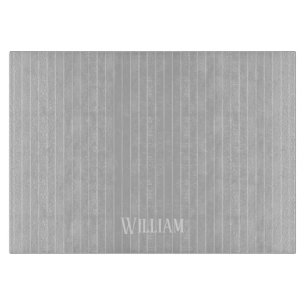 Tabla De Cortar Pinstripes gris claro personalizado