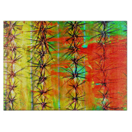 Tabla de cortar pintada de la cocina del Saguaro