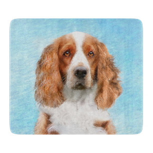 Tabla De Cortar Pintado español de Springer galesa - Arte de perro