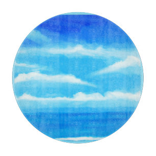 Tabla De Cortar Pintado majestuoso del cielo azul