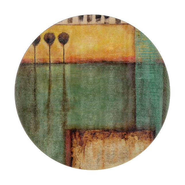 Tabla De Cortar Pintura abstracta con claves de piano (Anverso)