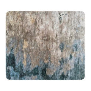 Tabla De Cortar Pintura abstracta de color gris azul
