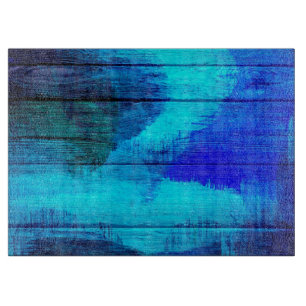 Tabla De Cortar Pintura abstracta de madera vintage #11