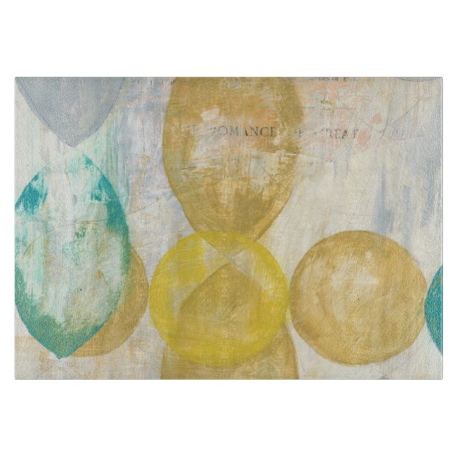 Tabla De Cortar Pintura abstracta moderna en Newsprint (Anverso)