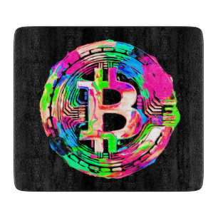 Tabla De Cortar Pintura al óleo "Bitcoin Cypherpunk"