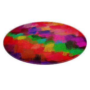 Tabla De Cortar Pintura Colorida Abstracta #3