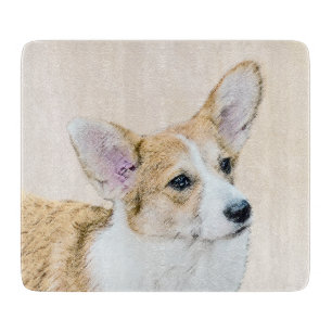 Tabla De Cortar Pintura de Corgi galés de Pembroke - Arte Perro Or