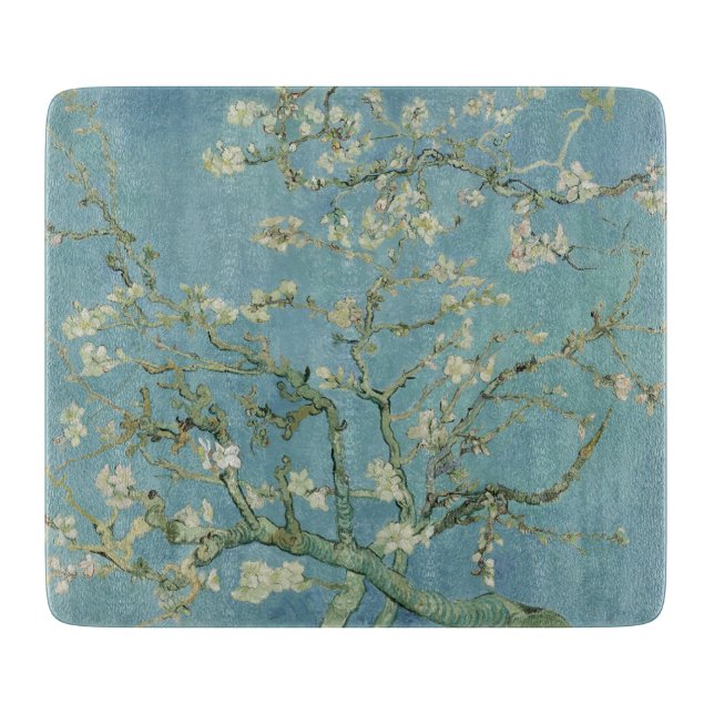 Tabla De Cortar Pintura de flores de almendra de Van Gogh (Anverso)