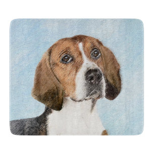 Tabla De Cortar Pintura de Foxhound inglesa - Arte Perro Original