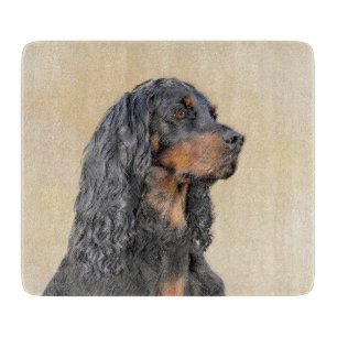 Tabla De Cortar Pintura de Gordon Setter - Arte de Perro Original.