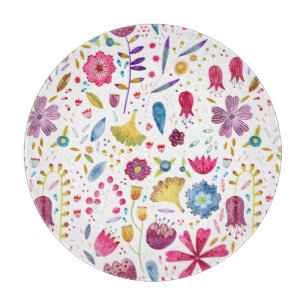 Tabla De Cortar Pintura de hembra silvestre acuarela