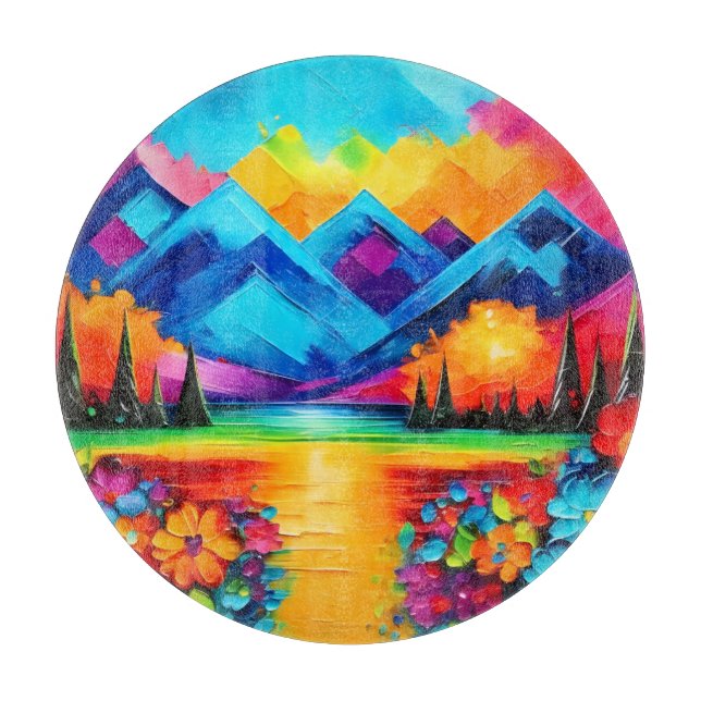 Tabla De Cortar Pintura de Horizonte Dreamscape (Anverso)