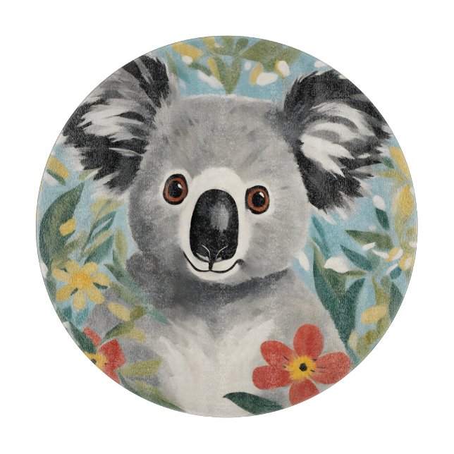 Tabla De Cortar Pintura de Koala (Anverso)