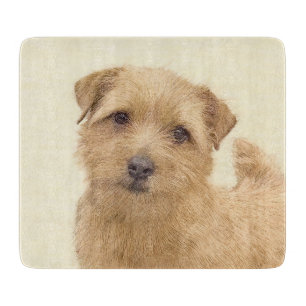 Tabla De Cortar Pintura de Norfolk Terrier - Arte Perro Original