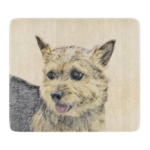 Tabla De Cortar Pintura de Norwich Terrier - Arte de Perro Origina