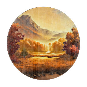 Tabla De Cortar Pintura de paisaje otoñal-68754