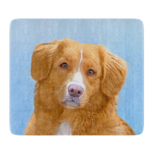 Tabla De Cortar Pintura de perro de la recuperación del pato de Nu